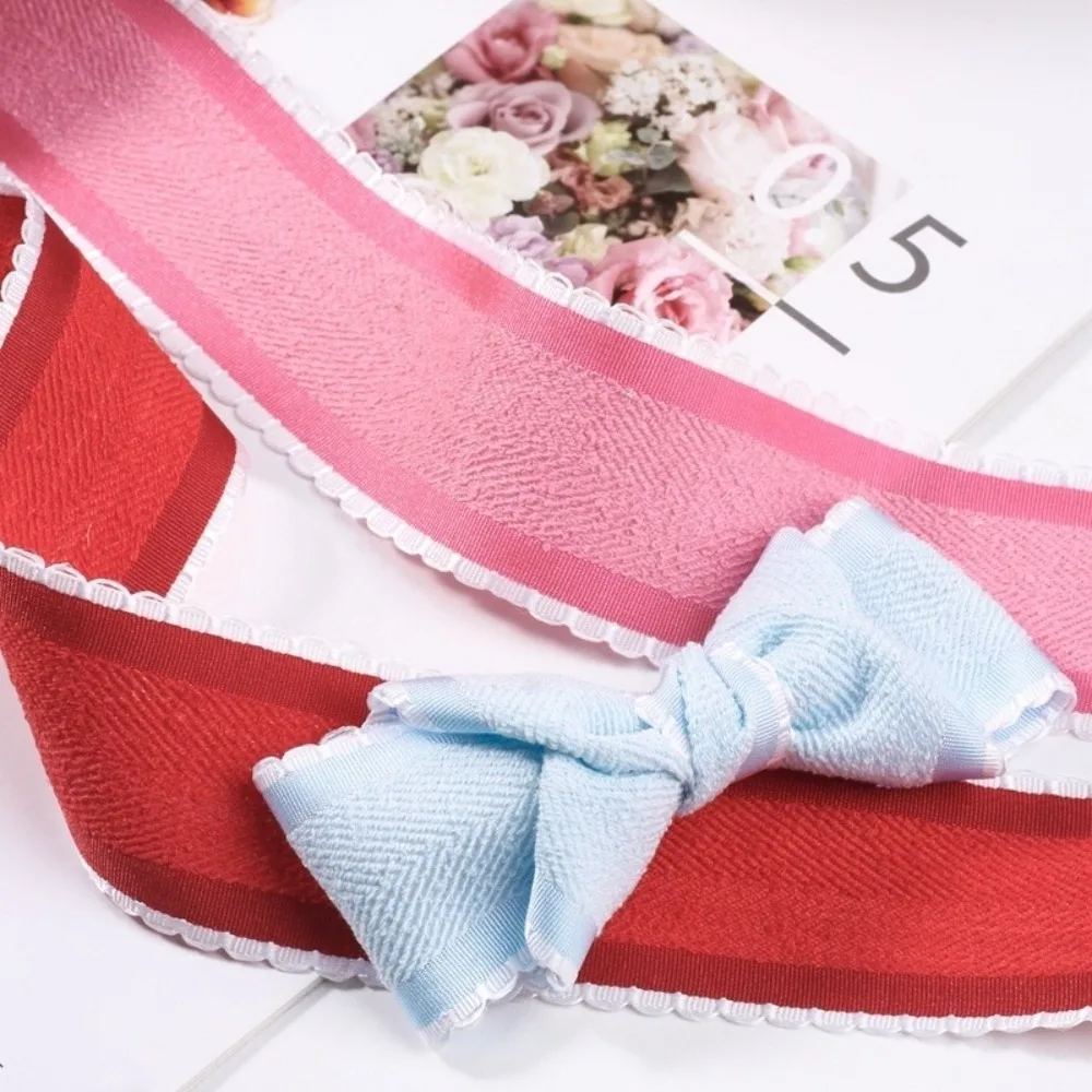 10yards Handmade 38MM Twill Ribbon Buffing Edge DIY Crafts Concave Convex Ribbon Wave Lace Bows Ribbon Gift Wrapping