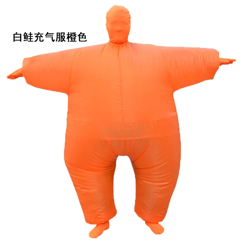 Funny Inflatable Fat Man Costume Holiday Party Masquerade Props Masked Man Halloween Inflatable Clothing