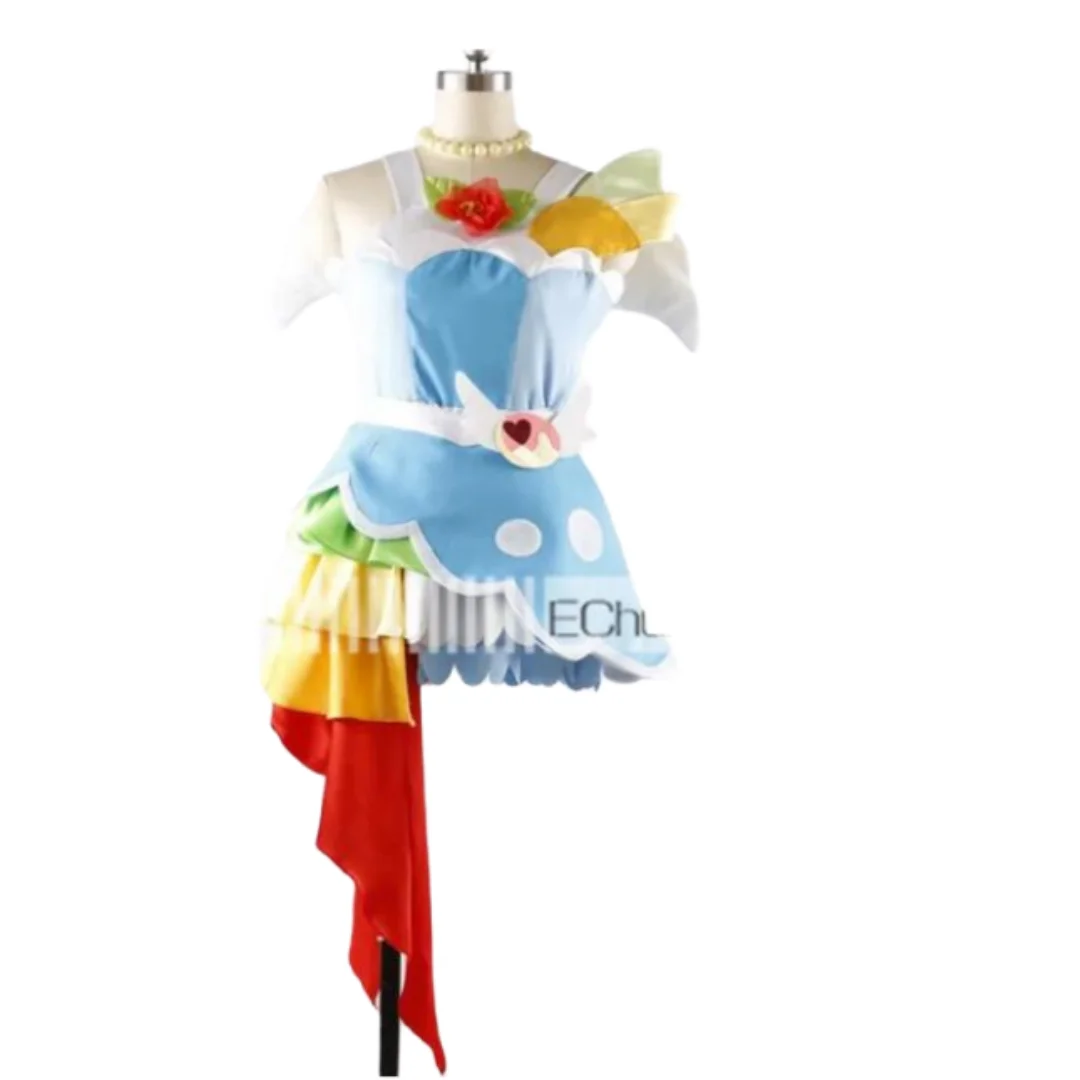 KiraKira Pretty Cure A La Mode Cosplay Costume sweet etude 6 Rainbow color Espoir costume