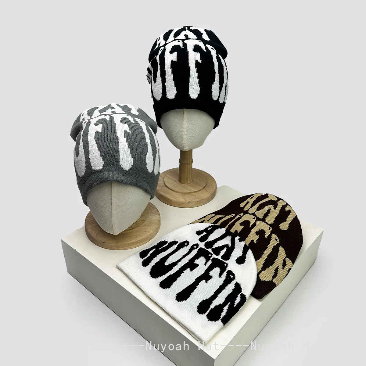 

New Men Women Personal Jacquard Big Letters Knitted Hats Warm Casual Fashion Simple Beanies Rap Versatile Hip-hop Street ins