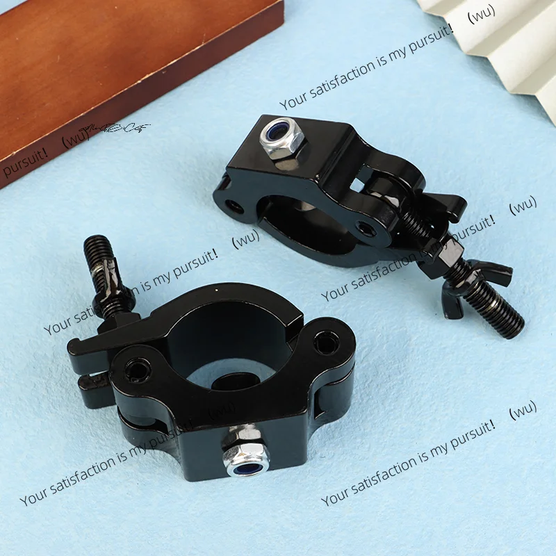 Aluminum Swivel Truss Clamp Scaffolding Hook Single Double-Ring Buckle Coupler Tube 18-52mm Max 100kg Load for Stage Lights