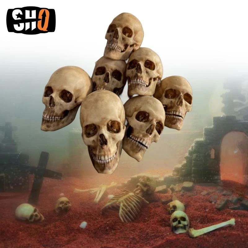 1/6 Scale Retro Human Skull Skeleton PVC Model Pendant Decorations 12in Action Figure Toys Accessory Aquariums Decoration New