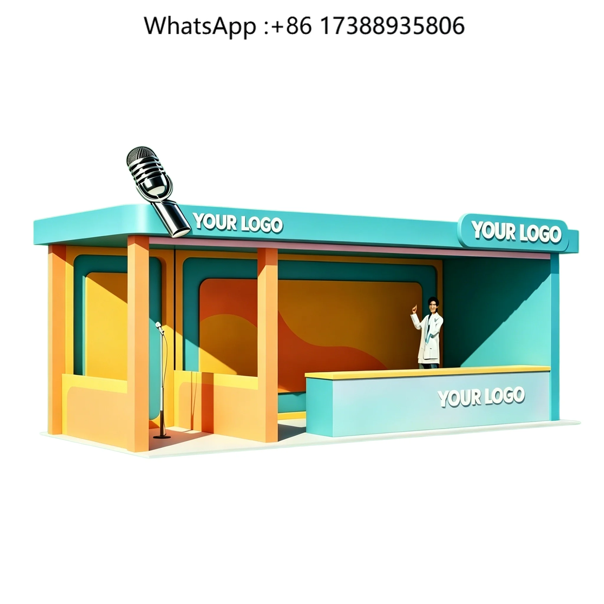 YTSF-K5 Custom Wood Stage Design CAD Floor Plan Outdoor Performance Booth From Design to Implementation One Stop Trade Service