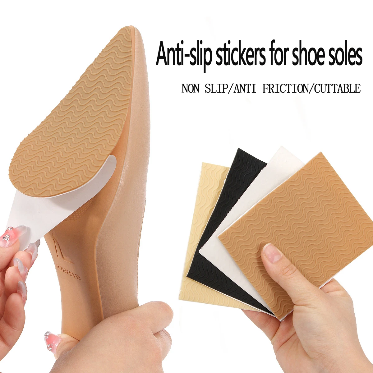 1 Pairs Wear-Resistant Non-Slip Shoes Mat Self-Adhesive Forefoot High Heels Sticker High Heel Sole Protector Rubber Pads