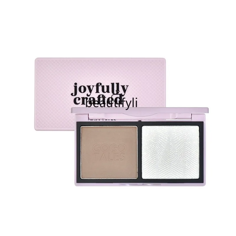 

Two-color grooming high disc slimming face brightening diamond highlight shadow three-dimensional