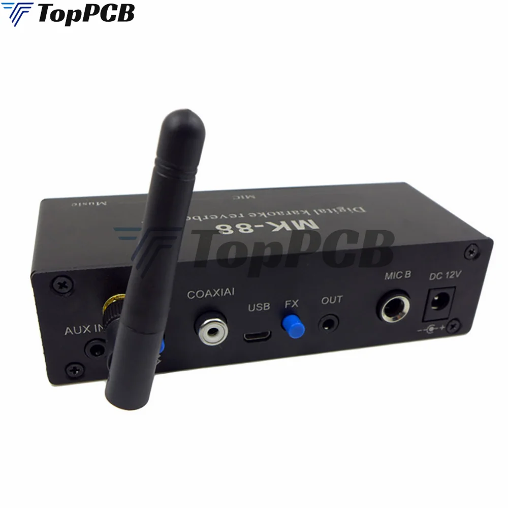 MK-88 Digital Karaoke Reverberator Microphone Mixer Bluetooth Coaxial Decoder Volume Treble Bass Control for TV Phone Speaker