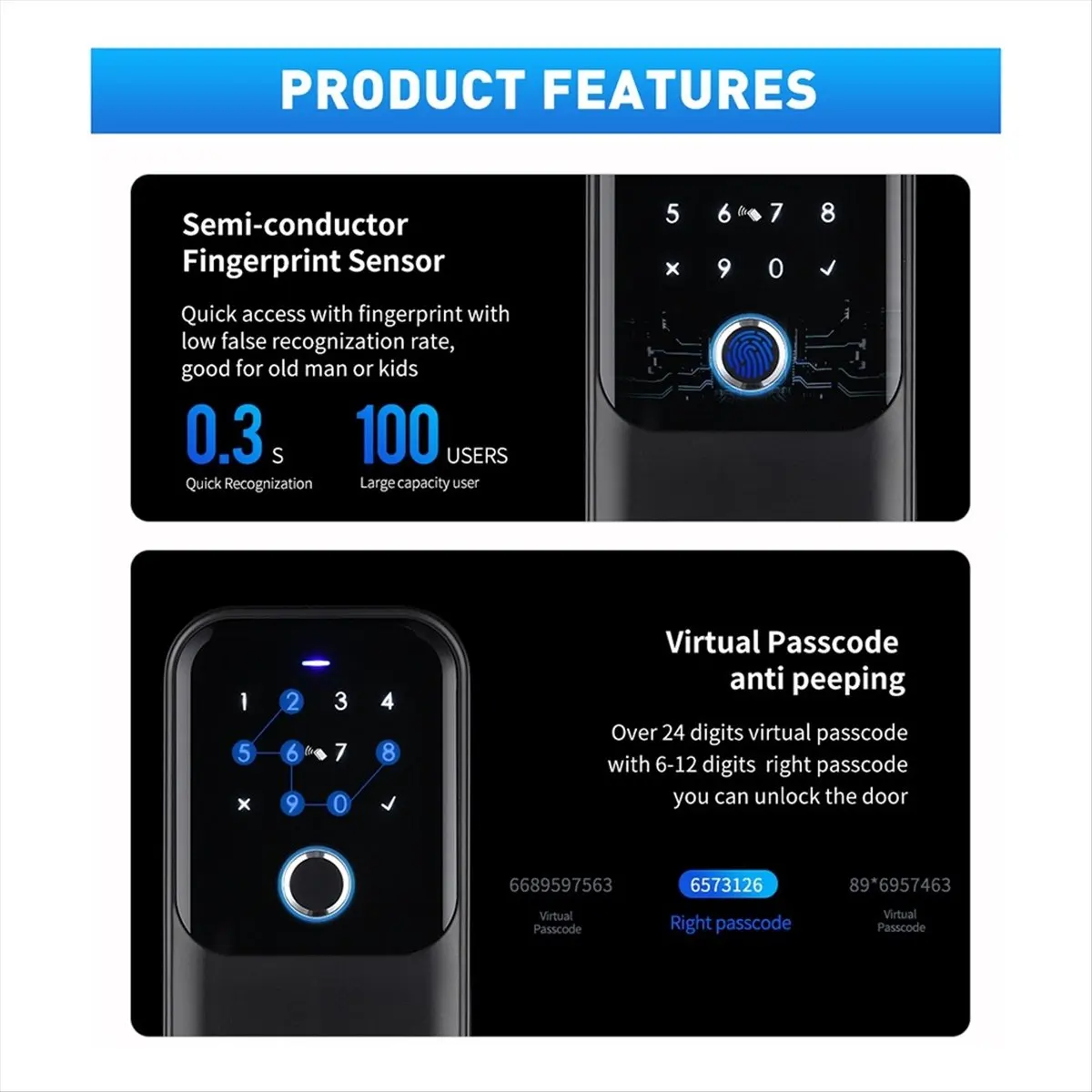 Latest ABBQ-Waterproof Cover Safe Tuya Code Fingerprint Bluetooth Wifi Smart Key Box App Remote Wall Mount Combination Door Lock