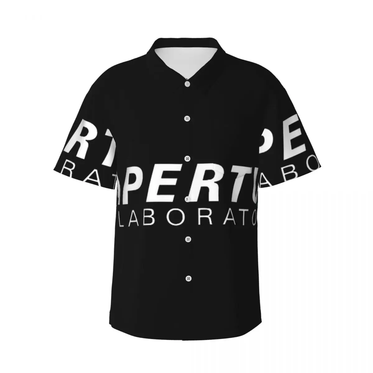 

Aperture Science Laboratories - Portal Мужские рубашки Гавайская рубашка с коротким рукавом Забавные топы с лацканами для летнего пляжа