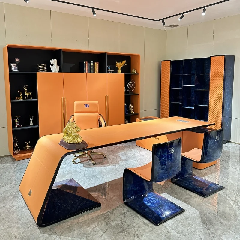 

Minimalist Design Office Desk Computer Reception Lshaped Modern Office Desk Study Aesthetic Escritorio Oficina Trendy Furniture