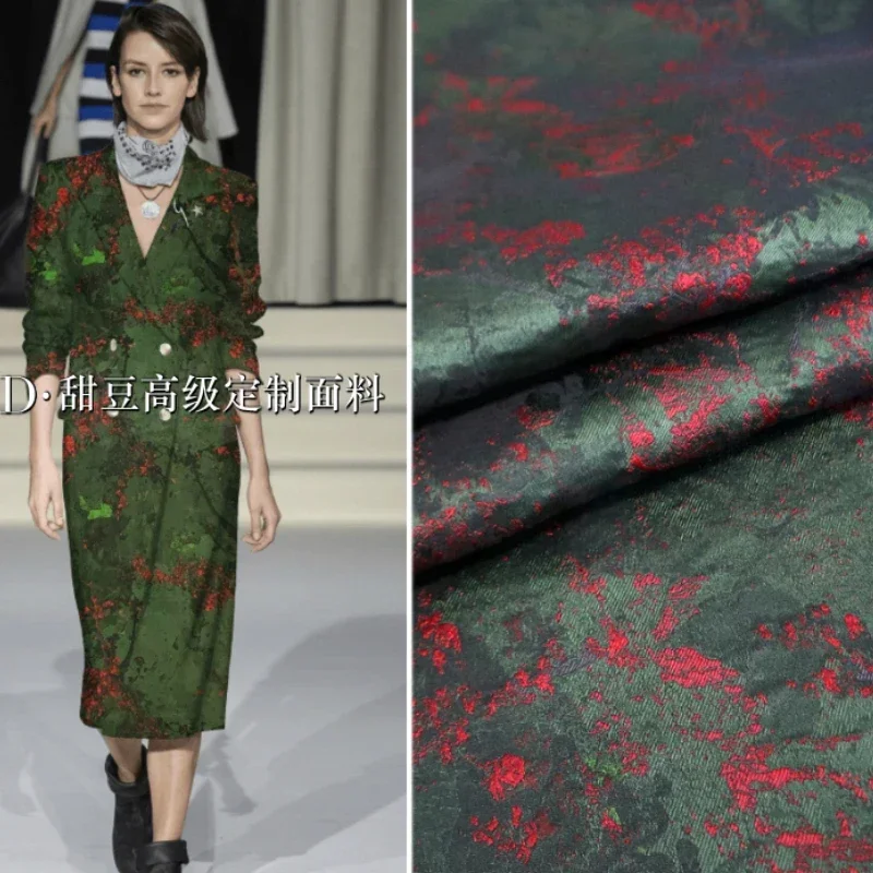 

Окрашенная в пряжу парчовая жаккардовая ткань в стиле ретро, граффити, платье, костюм, пальто, европейский бренд, модный дизайн, оптовая продажа, материал, ткань