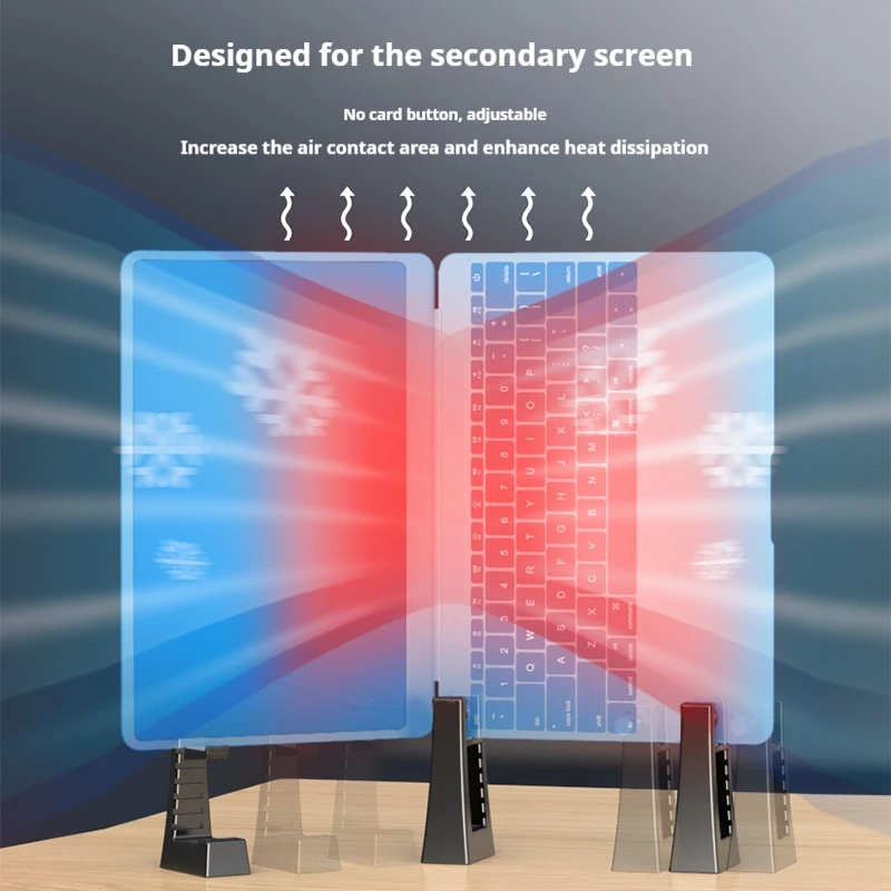Vertical Laptop Stand for Desk Notebook Stand，Portable Laptop erected bracket to change secondary screen