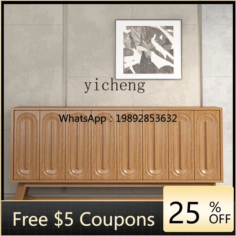

1 high-end solid wood entrance cabinet living room dining room dining side cabinet Nordic storage foyer decorative cabinet