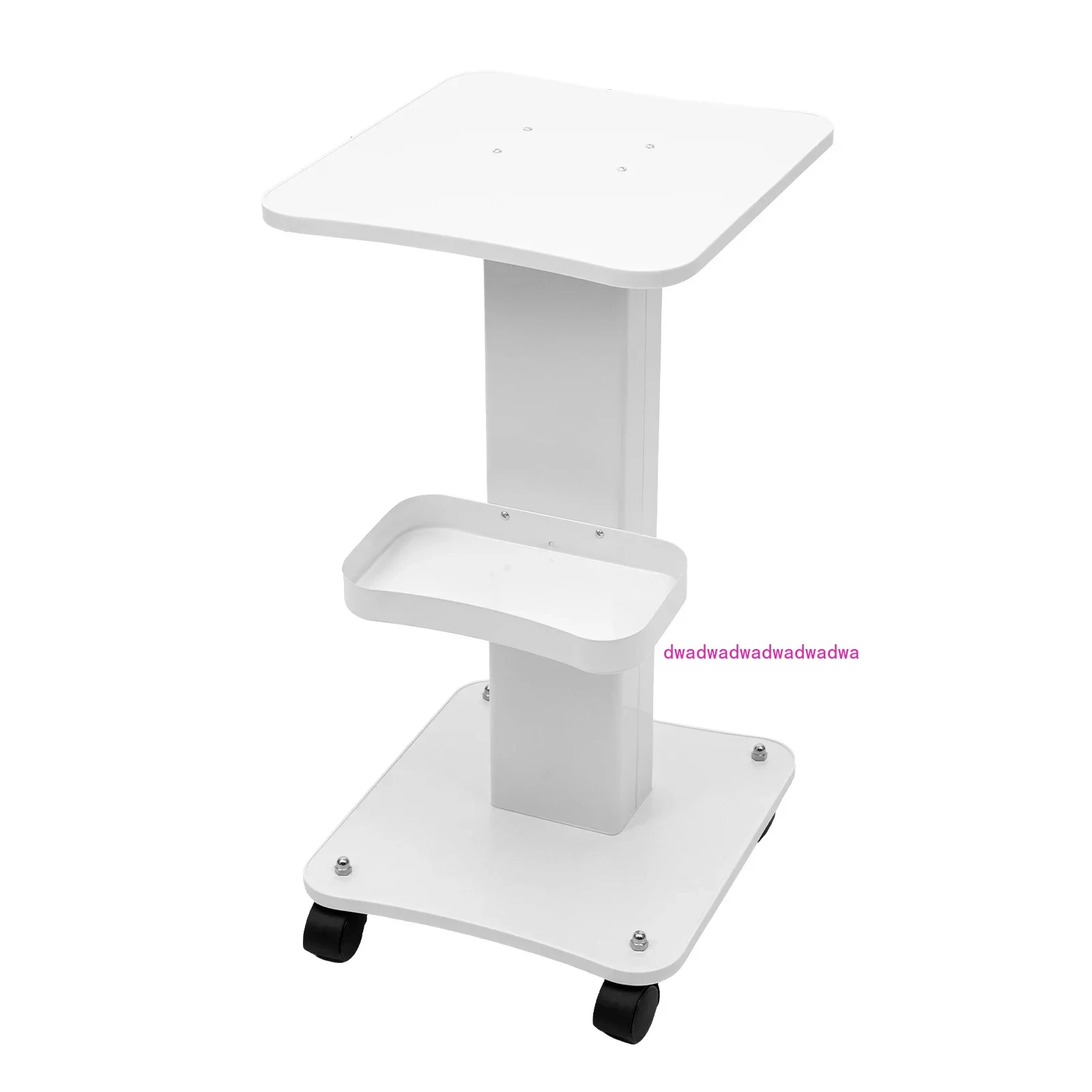 Cart SPA Machine Trolley Beauty Salon Rolling Trolley White Table Cart Small Bubble Medical Cart 360°Rotatable