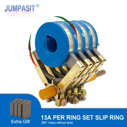 1 Set 2/4-way Collectors Slip Ring Assembly 20mm 25mm Shaft Dia Rotating Electrical Connectors With Carbon Brush Holder J204