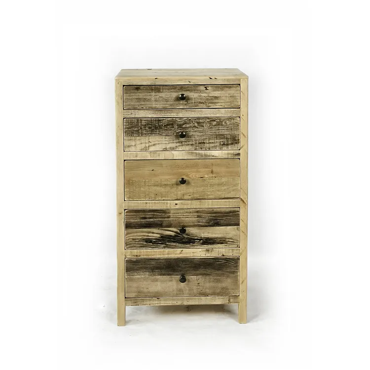 XZ-250055 Recycle Wood Drawer Storage Cabinet Living Room Furniture Popular Drawer Chest Night Stand