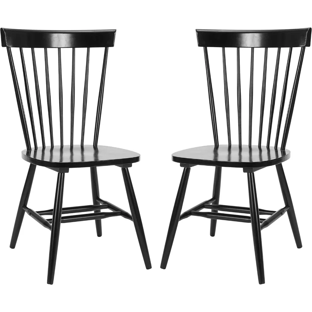 

Parker Spindle Windsor Set of 2 Dining Chair, 17, Black