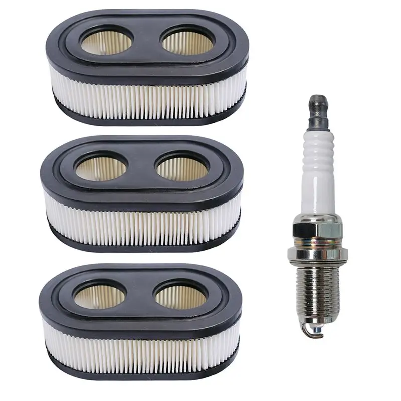 

3Pack 593260 Air Filters & 491055 Spark Plug For 550E 575EX Series Engines,Includes Lawn Mower Spark Plug Rc12yc 491055T