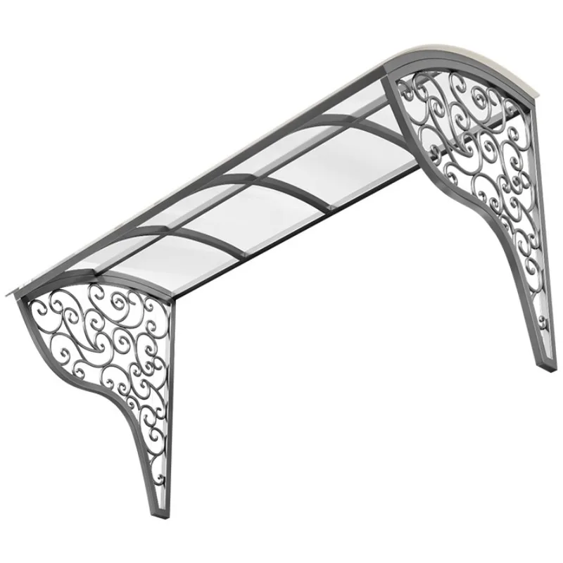 French aluminum alloy canopy paint eaves household outdoor courtyard windows European wrought iron sunshade rain cover
