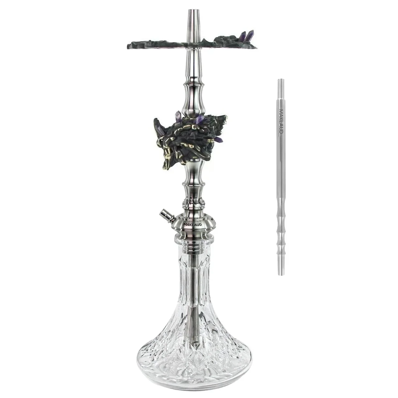 Maklaud Helios Zimokku Hookah Shisha High Quality Stainless Steel With Glass Bottle Single Hose