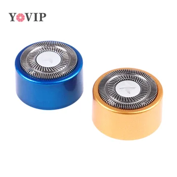 Mini barbeador elétrico portátil para homens, lâmina de barbear lavável, barbeador facial e corporal, cabeça de substituição, faca de barba 1pc