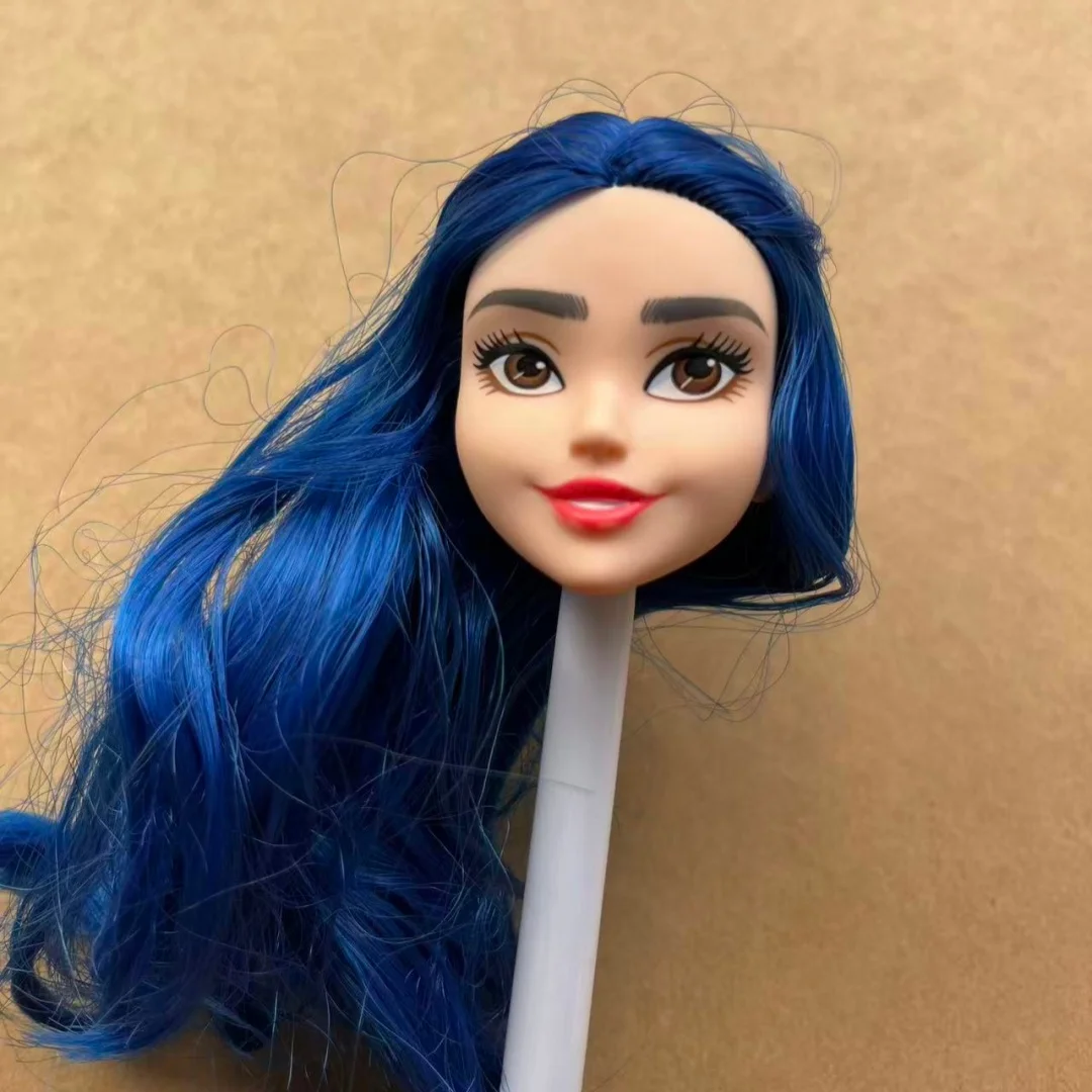 Disney 1/6 Princess Doll Head Parts DIY Dressing Doll Accessories Collectible Gift Toy Doll Heads Rare Face Doll Parts