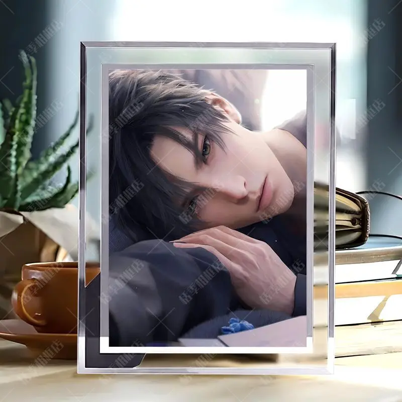 Marco de fotos de cristal Love and Deepspace Zayne, impresión HD, decoración de escritorio, Material de vidrio, periférico de animé, regalo para amigos