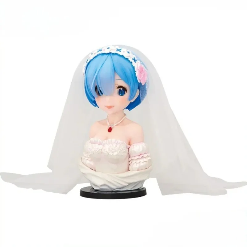 

In stock Original:RE:zero Rem Bust Wedding dress VER.21cm PVC Action Figure Anime Figure Model Toys Figure Collection Doll Gift