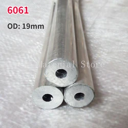 Tubo de aleación de aluminio redondo hueco, diámetro exterior de 19mm, diámetro exterior de 5/7/100, 5/11/12/13/14/15/16/17mm, longitud de piezas, 6061mm, 1 unidad