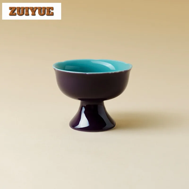 

2 шт./лот виноградно-фиолетовая однотонная чайная чашка дзен, чайная чаша, одиночные чашки, чашка для дегустации чая, чашка для медитации, чашки Jianzhan Master, чайный сервиз, 65 мл