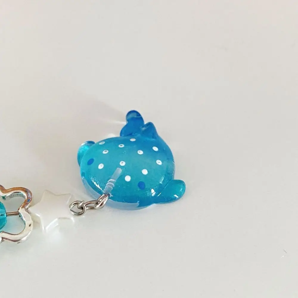 Cadena para teléfono móvil con tema oceánico, Animal marino Y2k, abalorio único para teléfono de tiburón, correa para teléfono móvil, cordón para teléfono hecho a mano