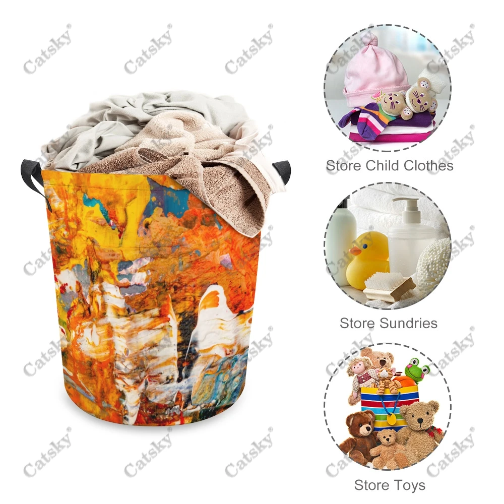 African National Style print pattern folding laundry basket storage basket waterproof laundry dirty clothes finishing bag