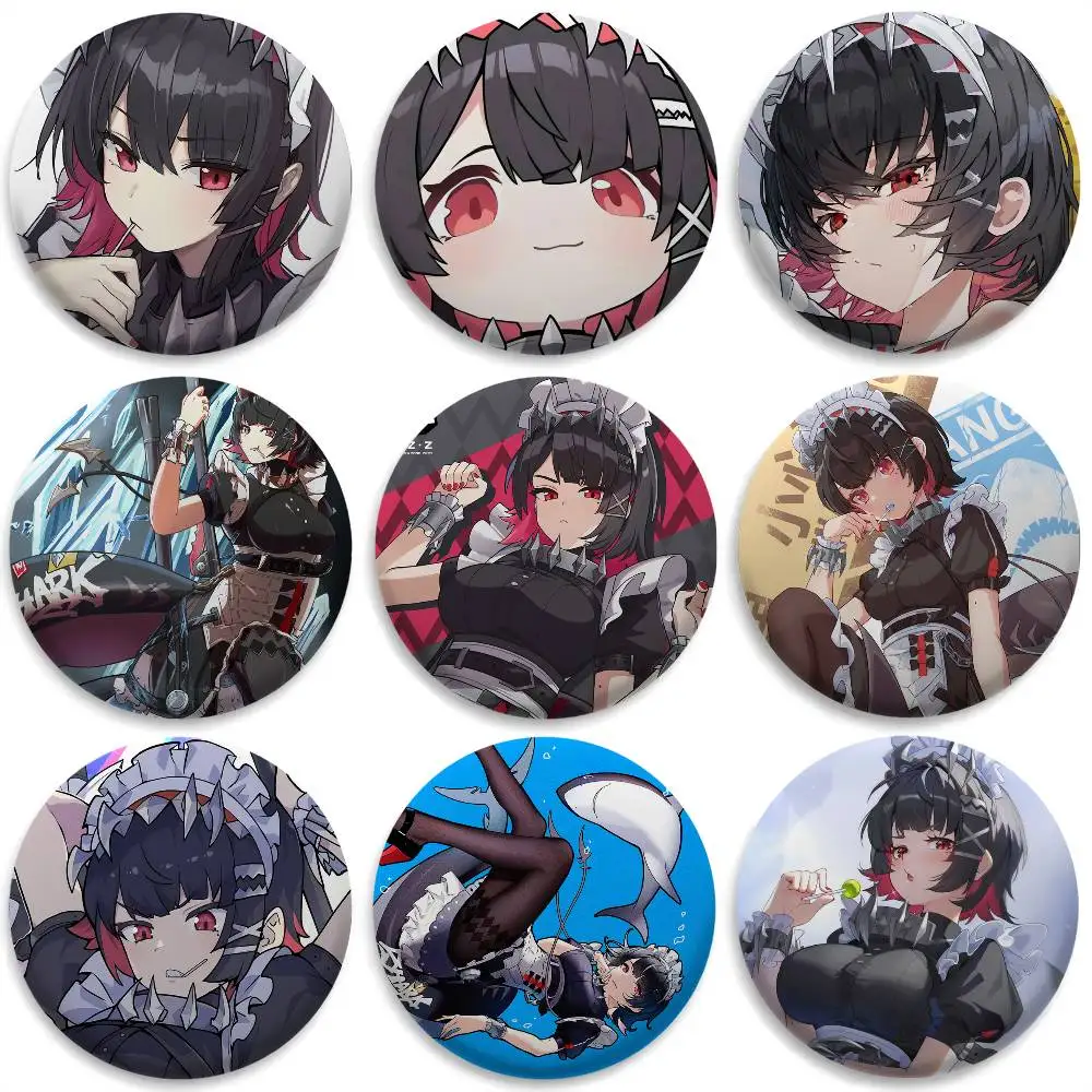 

Zenless Game Ellen Joe Badges Round Exquisite Badge Brooches Creative Pins For Clothes Hat Backpack Gift Accessories