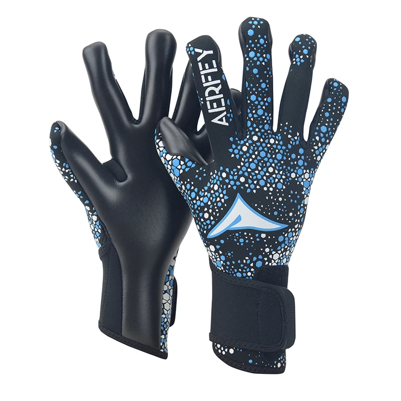AERFEY Verstärkte Latex-Torwarthandschuhe für Fußball mit Starkem Grip Größe 8/9/10 Jugend- und Erwachsenen-Fußballhandschuhe für Torhüter – Detail 5