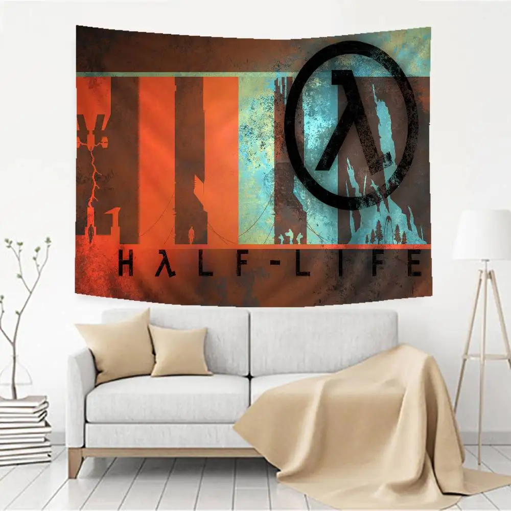 Game H-Half Life Cartoon Tapestry Art Science Fiction Room Home Decor Wall Hanging Home Decor