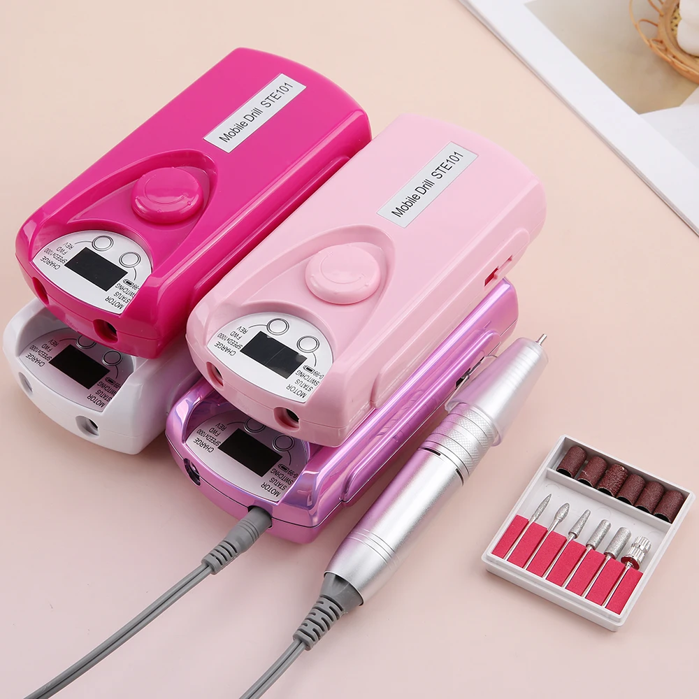 Professional Nail Drill Machine Electric Manicure Milling Cutter Set Nail Files Drill Bits Gel Polish Remover Tools STE-101