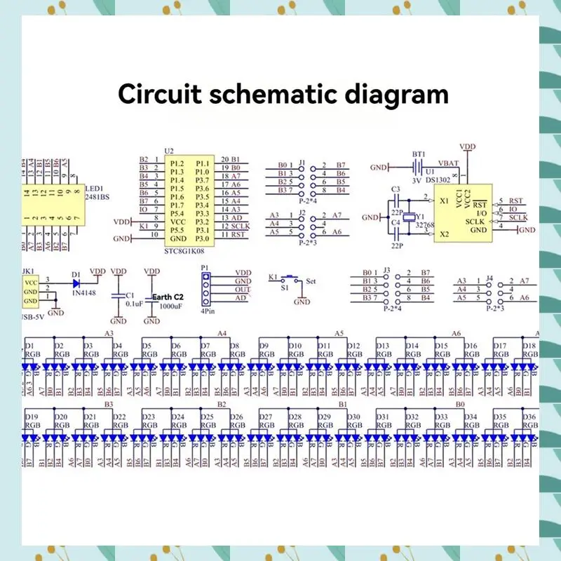 

A71P DC 5 В красочный светодиодный контроль звука спектральный ритм световой модуль цифровые часы электронный DIY комплект для практики сварки