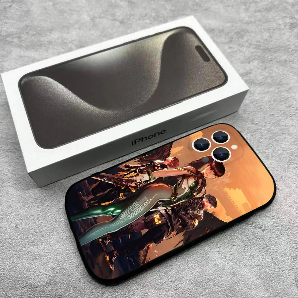 حافظة هاتف Game S-Stellar Blade لهاتف iPhone 17,16,15,14,13,12,Pro,Max,Plus,E,SE4,Air,Mini Black Soft Box