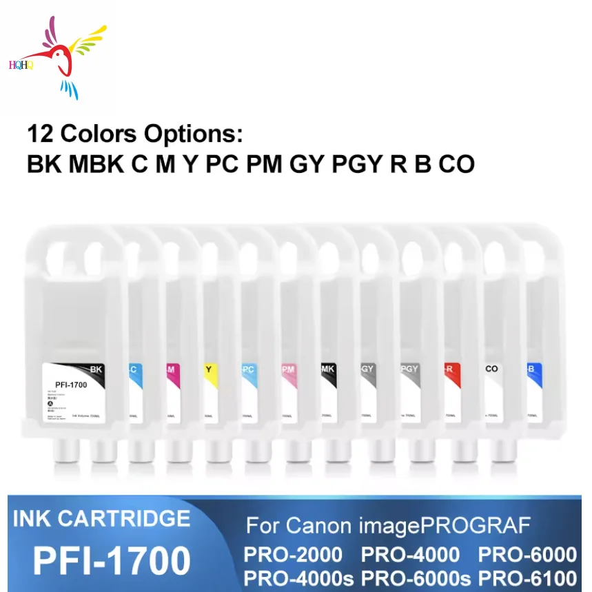 

Многоразовый картридж PFI1700 с чипом ARC для принтера Canon Pro 2000 2100 4000 4000s 6000s 6000 6100