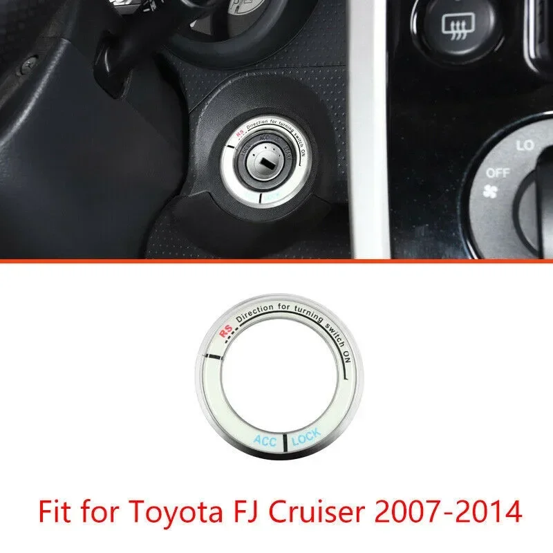 Stylish Silver Aluminum Ignition Switch Start Button Frame For Toyota FJ Cruiser 072014 Upgrade Your Car\'s Look