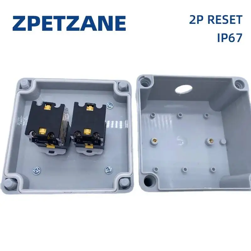 Picture 6: Two Positions Push Button Switch 22mm Protective Waterproof Box IP67 Control Distribution Operation 10A 1NO1NC