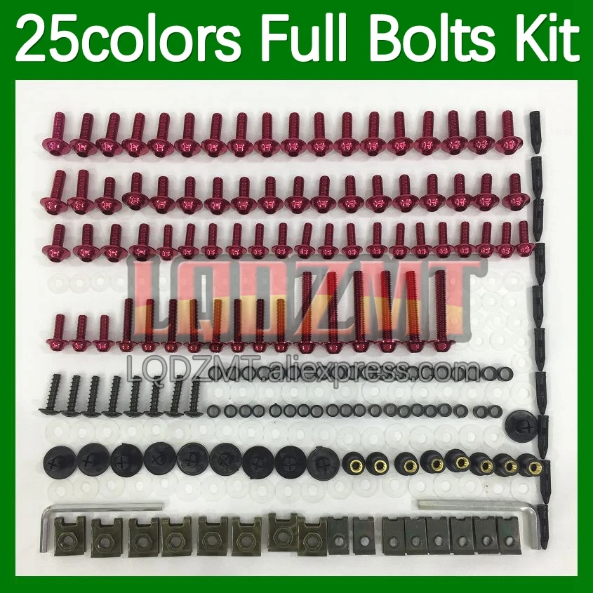 268pcs Body Bolt Full Screws Kit For YAMAHA YZF600R Thundercat YZF 600R 96 97 98 99 2000 2001 2002 2003 Fairing Bolts screw Nut