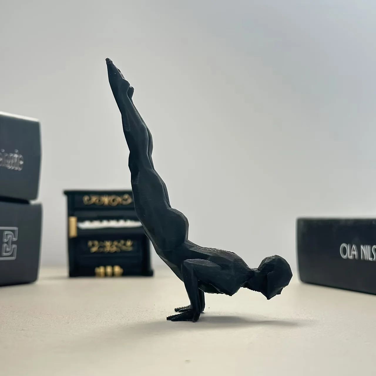 Inverted Yoga Statues, Mini Statues, and Black Sculpture Tabletop Decorations