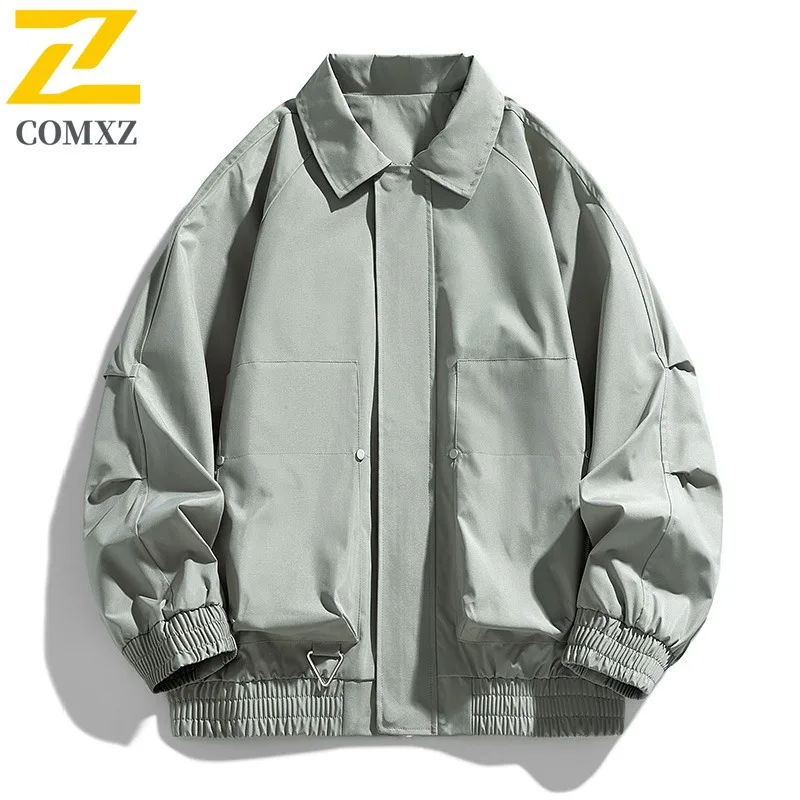 COMXZ Herenjas 2025, minimalistisch Athleisure, winddicht, stijlvol, reizen, kamperen, losse wandelkleding, wandelen, comfortabele jassen