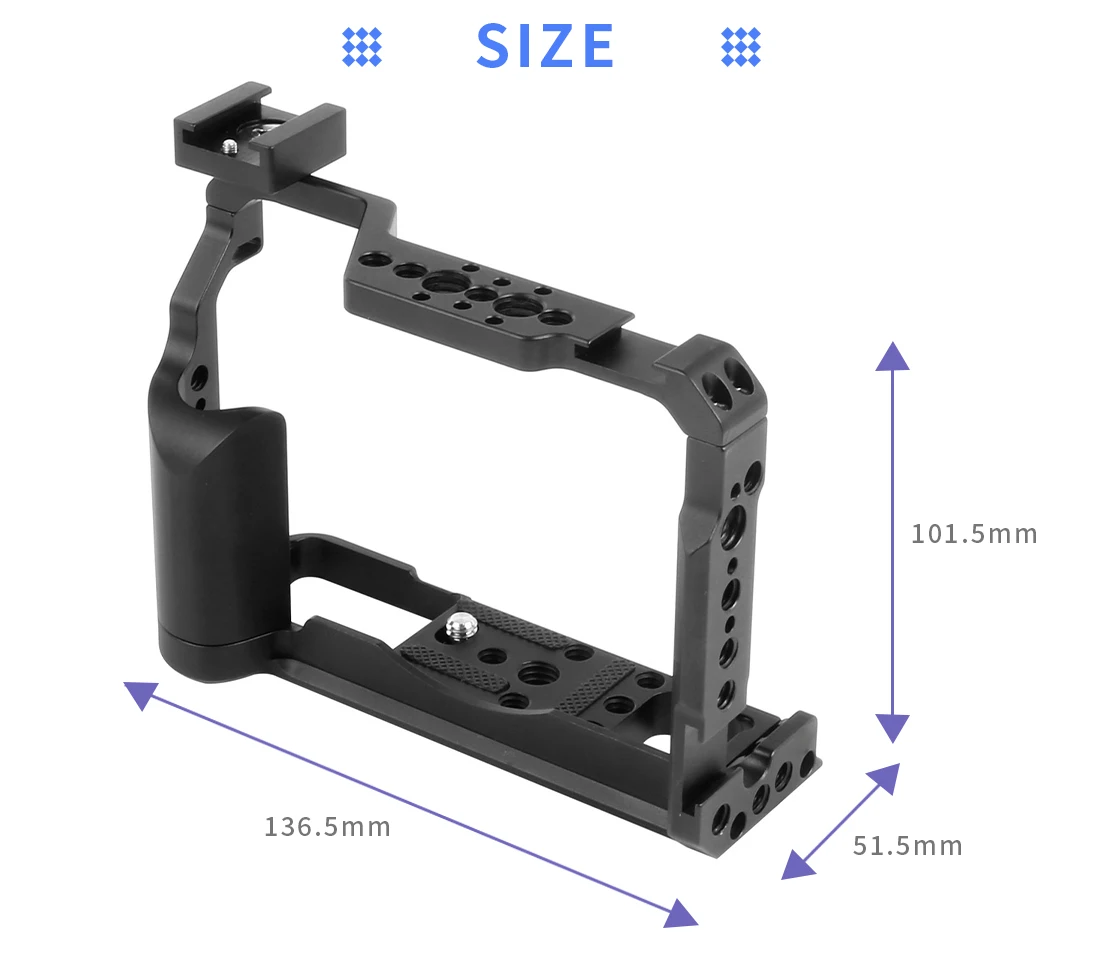 BGNing Aluminium Legierung Kamera Käfig Schutzhülle Stabilisator mit Kalten Schuh Halter für FUJI XT20/XT30 XT30II Kamera Schutzhülle – Detail 4