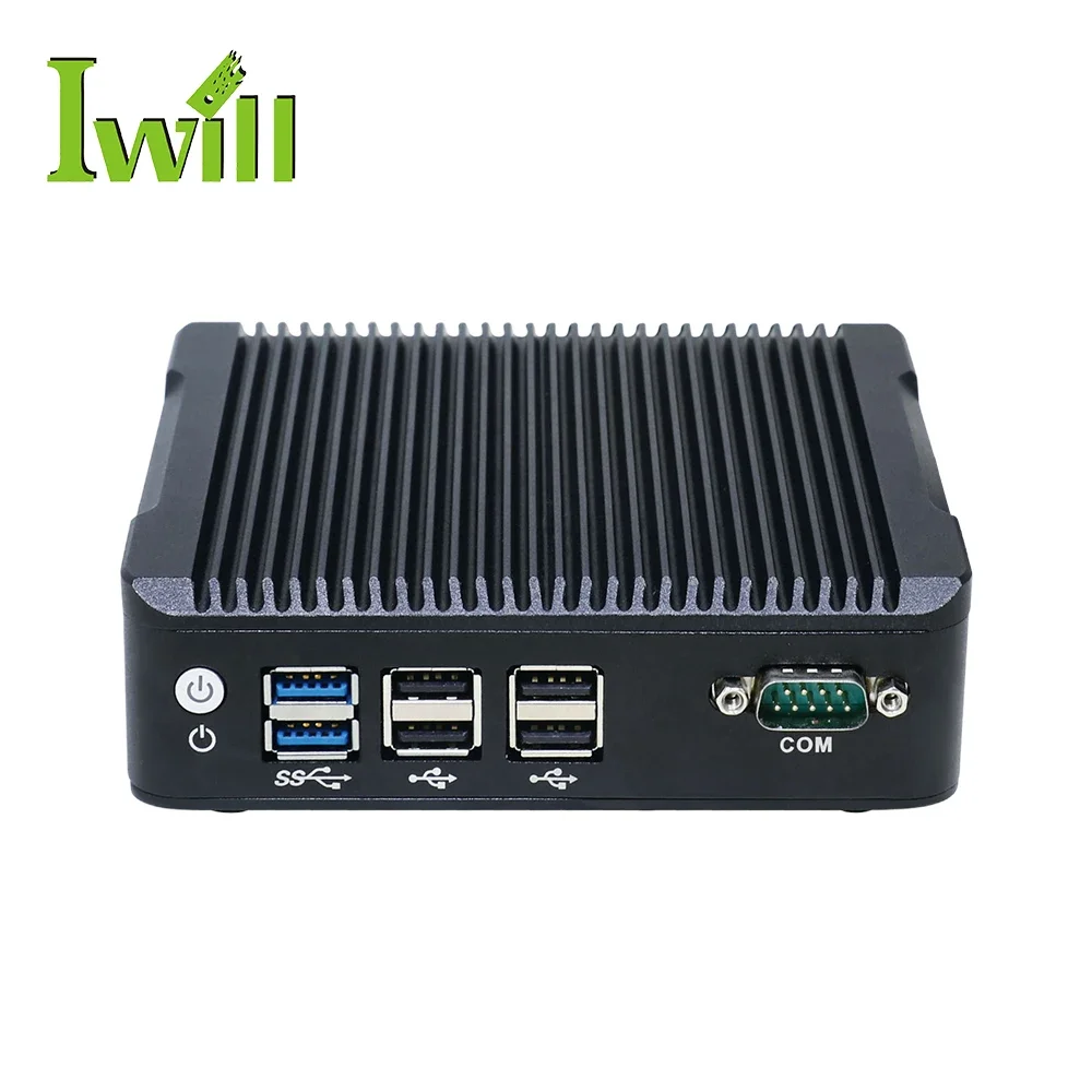 جهاز كمبيوتر صغير رباعي النواة J3710 رخيص الثمن من أوبونتو لينكس يدعم شاشة عرض بدقة 4K