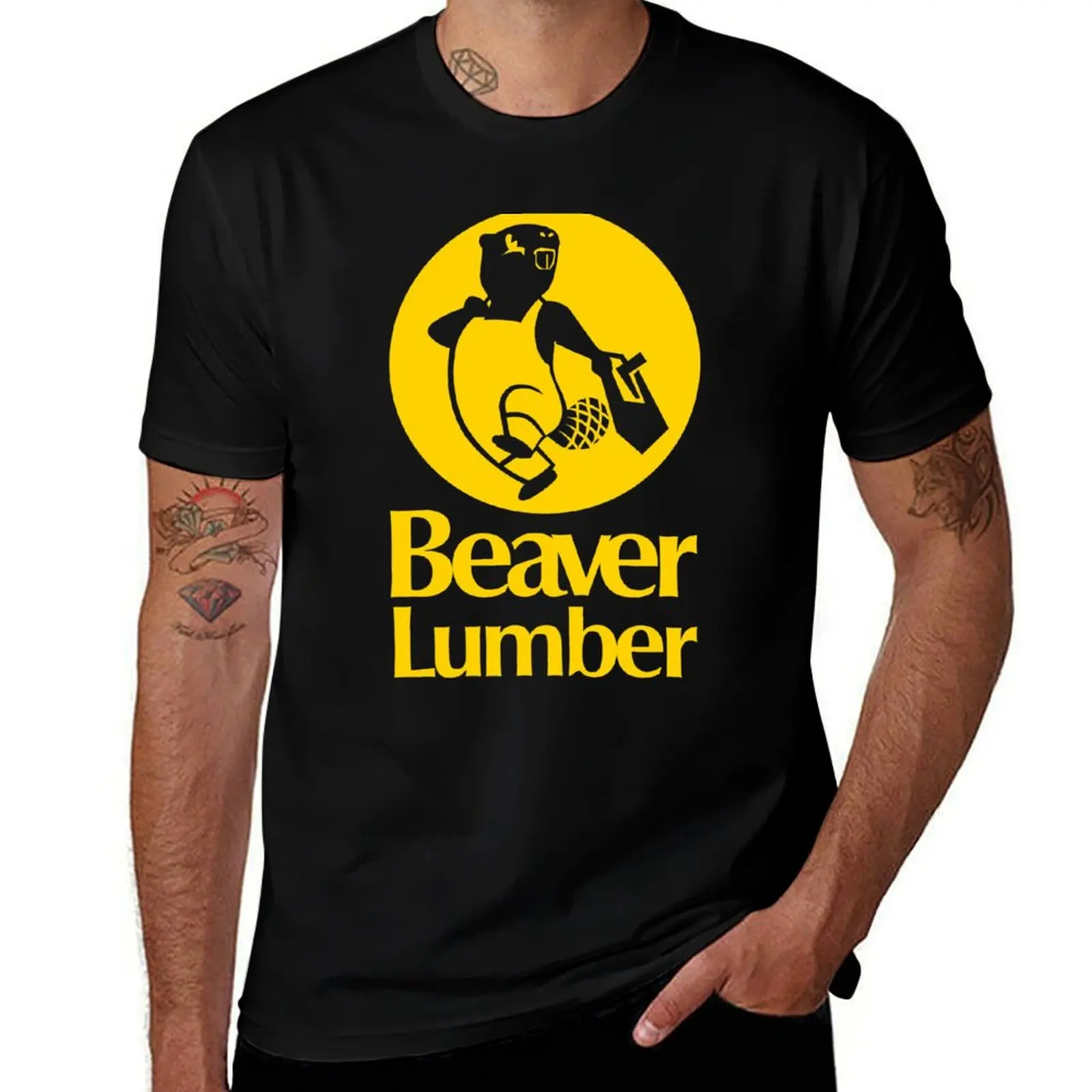 Beaver Lumber (yellow) T-Shirt graphic shirts sports fans Man t-shirt men tshirt