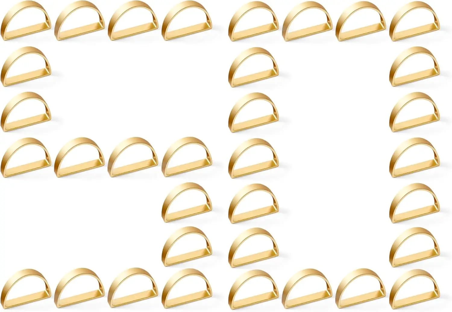 

50PCS Gold Napkin Rings, Semicircle Metal Holder Buckles for Thanksgiving Christmas Dinner Table Decor Wedding Party