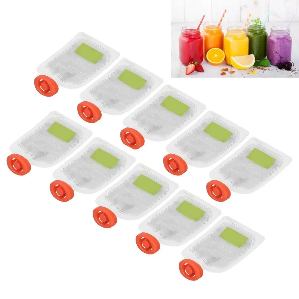 

10Pcs Manual Complementary Food Pouch Bag Food Storage Bag Kitchen Dispenser Squeeze Pouches