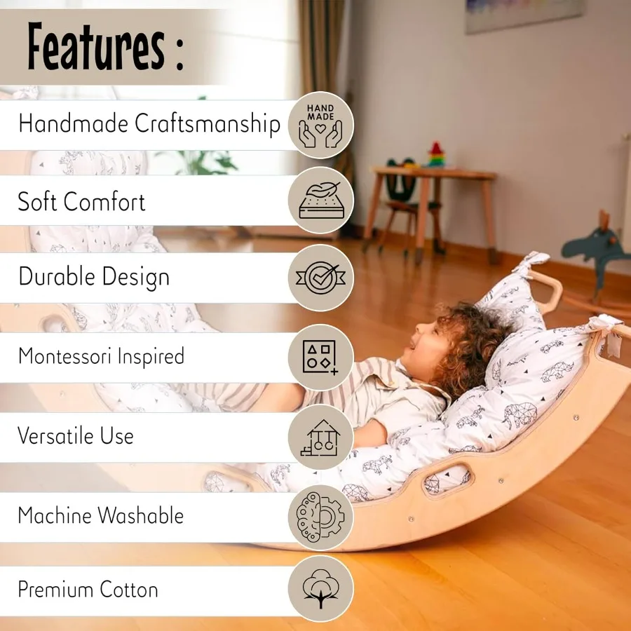 وسادة قوس التسلق فقط وسادة للأطفال الصغار لتسلق قوس مونتيسوري الروك وسادة أرضية للأطفال من أجل اوريغامي #2