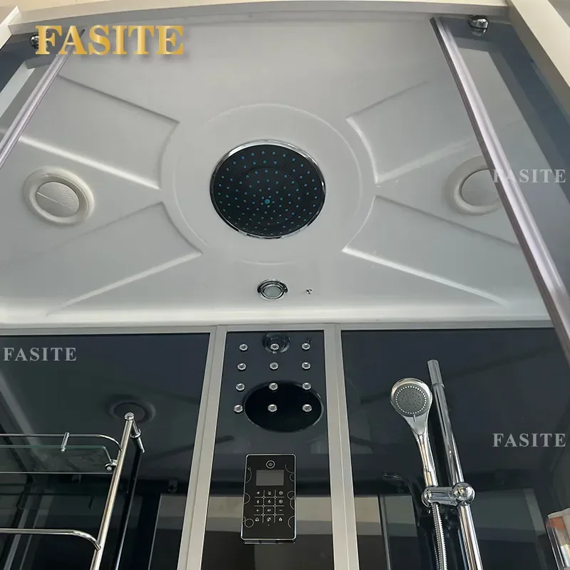 For Home Bathroom Rectangular Integral Steam Room Shower Cabin with Bathtub Massage Function Factory Direct Sales